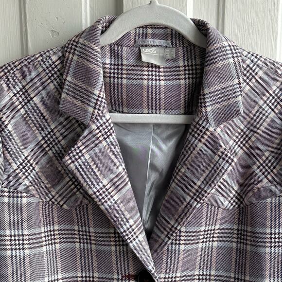 ASOS DESIGN Check Formal Coat With Western Stitching - Picture 4 of 9